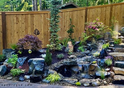 Paradise Landscaping Oregon - backyard hillside