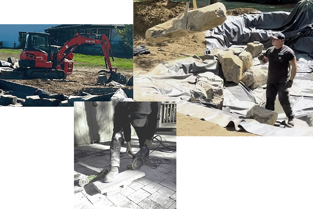Paradise Landscaping and Design working on a job.